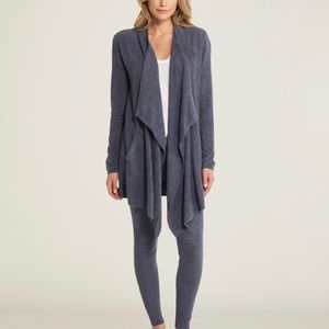 Barefoot Dreams CozyChic Lite Island Wrap Cardigan Pacific Blue